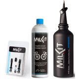 milKit Kit d'étanchéité pour pneus Tubeless avec valves, lait d'étanchéité et Tire Booster
