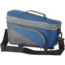 Gepäckträgertasche Talis Plus 38 x 26 x 25cm, mit Snap-it Adapter, blau/grau