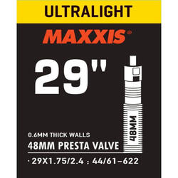 Schlauch Ultralight Presta 29x1.75-2.40 44/61-622, Ventil 48mm