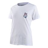 Troy Lee Designs Kurzarm T-Shirt Damen Peace Out White