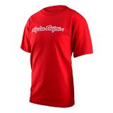 Troy Lee Designs T-Shirt Manches Courtes Enfant Signature Red